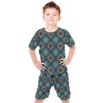 Flowers Pattern Design Abstract Kids  T-Shirt and Shorts Set