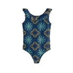 Flowers Pattern Design Abstract Kids  Frill Swimsuit