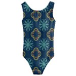 Flowers Pattern Design Abstract Kids  Cut-Out Back One Piece Swimsuit