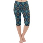 Flowers Pattern Design Abstract Lightweight Velour Cropped Yoga Leggings