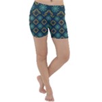 Flowers Pattern Design Abstract Lightweight Velour Yoga Shorts