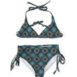 Flowers Pattern Design Abstract Kids  Classic Bikini Set