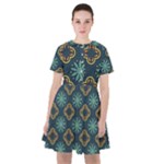 Flowers Pattern Design Abstract Sailor Dress