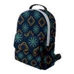 Flowers Pattern Design Abstract Flap Pocket Backpack (Large)