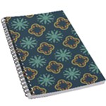 Flowers Pattern Design Abstract 5.5  x 8.5  Notebook