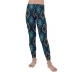 Flowers Pattern Design Abstract Kids  Lightweight Velour Leggings