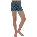 Flowers Pattern Design Abstract Kids  Lightweight Velour Yoga Shorts