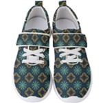 Flowers Pattern Design Abstract Men s Velcro Strap Shoes