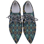 Flowers Pattern Design Abstract Pointed Oxford Shoes