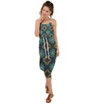 Flowers Pattern Design Abstract Waist Tie Cover Up Chiffon Dress