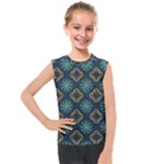 Flowers Pattern Design Abstract Kids  Mesh Tank Top