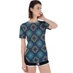 Flowers Pattern Design Abstract Perpetual Short Sleeve T-Shirt