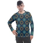 Flowers Pattern Design Abstract Men s Pique Long Sleeve T-Shirt