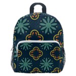 Flowers Pattern Design Abstract Kids  Age 5-10 Lightweight School Backpack with Side Pockets