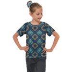 Flowers Pattern Design Abstract Kids  Mesh Piece T-Shirt