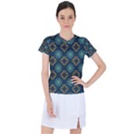 Flowers Pattern Design Abstract Women s Sports Top