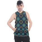 Flowers Pattern Design Abstract Men s Sleeveless Hoodie