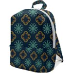 Flowers Pattern Design Abstract Zip Up Backpack