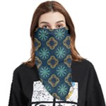 Flowers Pattern Design Abstract Face Covering Bandana (Triangle)