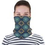 Flowers Pattern Design Abstract Face Seamless Bandana (Adult)