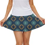 Flowers Pattern Design Abstract Women s Skort