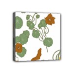 Nasturtium Flowers Plant Leaves Mini Canvas 4  x 4  (Stretched)