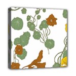 Nasturtium Flowers Plant Leaves Mini Canvas 8  x 8  (Stretched)