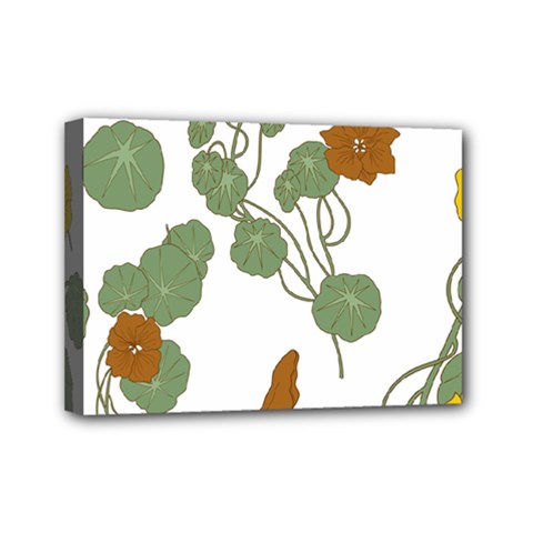 Nasturtium Flowers Plant Leaves Mini Canvas 7  x 5  (Stretched) from ArtsNow.com