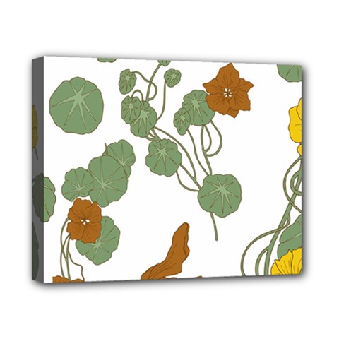 Nasturtium Flowers Plant Leaves Canvas 10  x 8  (Stretched) from ArtsNow.com