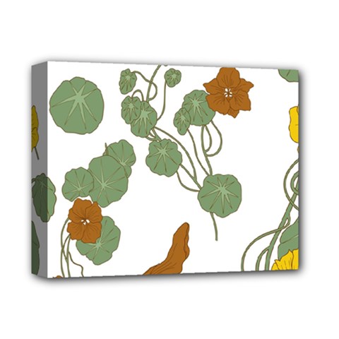 Nasturtium Flowers Plant Leaves Deluxe Canvas 14  x 11  (Stretched) from ArtsNow.com