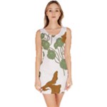 Nasturtium Flowers Plant Leaves Bodycon Dress