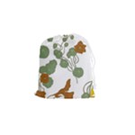 Nasturtium Flowers Plant Leaves Drawstring Pouch (Small)