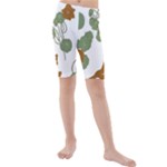 Nasturtium Flowers Plant Leaves Kids  Mid Length Swim Shorts