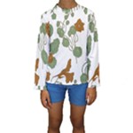 Nasturtium Flowers Plant Leaves Kids  Long Sleeve Swimwear