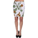 Nasturtium Flowers Plant Leaves Bodycon Skirt