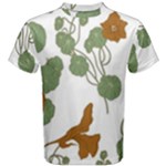 Nasturtium Flowers Plant Leaves Men s Cotton T-Shirt