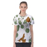 Nasturtium Flowers Plant Leaves Women s Sport Mesh T-Shirt