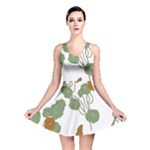 Nasturtium Flowers Plant Leaves Reversible Skater Dress