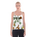 Nasturtium Flowers Plant Leaves Spaghetti Strap Top