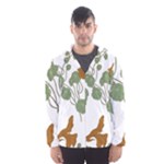 Nasturtium Flowers Plant Leaves Men s Hooded Windbreaker