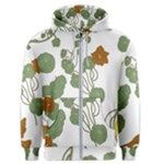 Nasturtium Flowers Plant Leaves Men s Zipper Hoodie