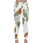 Nasturtium Flowers Plant Leaves Classic Yoga Leggings