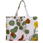 Nasturtium Flowers Plant Leaves Zipper Mini Tote Bag