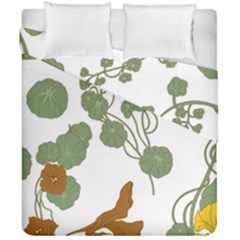 Nasturtium Flowers Plant Leaves Duvet Cover Double Side (California King Size) from ArtsNow.com