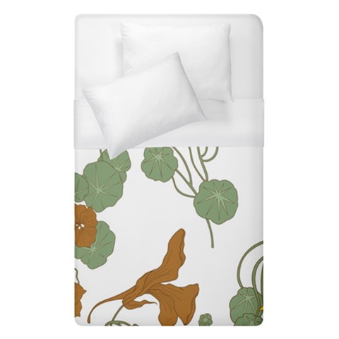 Nasturtium Flowers Plant Leaves Duvet Cover (Single Size) from ArtsNow.com