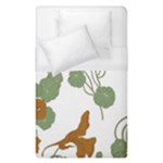 Nasturtium Flowers Plant Leaves Duvet Cover (Single Size)