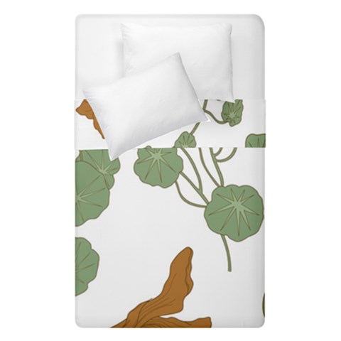 Nasturtium Flowers Plant Leaves Duvet Cover Double Side (Single Size) from ArtsNow.com