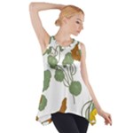 Nasturtium Flowers Plant Leaves Side Drop Tank Tunic