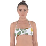 Nasturtium Flowers Plant Leaves Tie Back Bikini Top