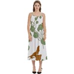 Nasturtium Flowers Plant Leaves Casual Spaghetti Strap Midi Dress